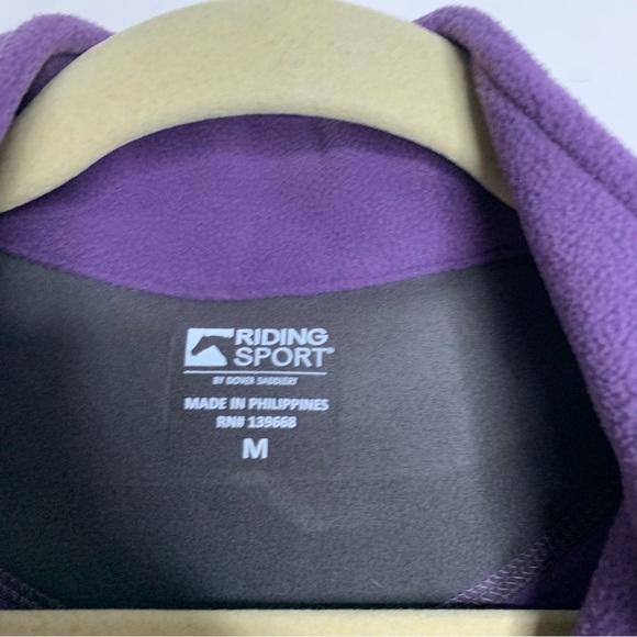 Riding Sport Women’s Horse Riding Fleece Jacket size Medium 1/2 Zip Purple - Picture 3 of 5